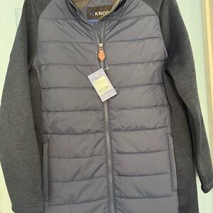 KNOSS Evoke Women`s Hybrid Bonded Sweater Fleece Hip Length Puffer L